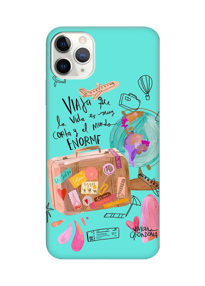 Матовий бірюзовий чохол на iPhone 11 Pro Max (6.5):: Настрій подорожувати (принт 329) Creative (360693764)