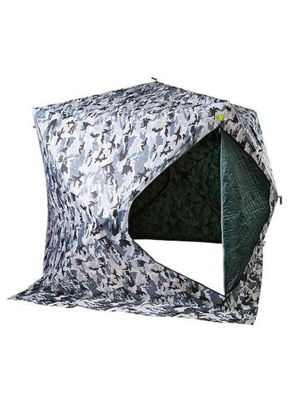 Намет зимовий GreenCamp 'куб', утеплений, 200х200х205см, для риболовлі. Білий камуфляж. Green Camp (362445489)