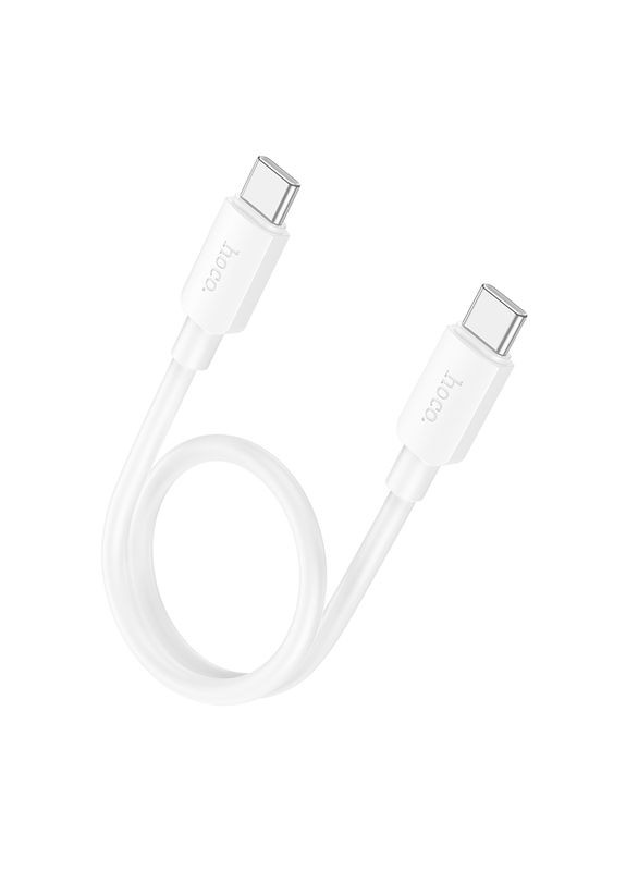 Кабель USB X96 Hyper 60W Type-C to Type-C 0.25m Бiлий Hoco (370440210)