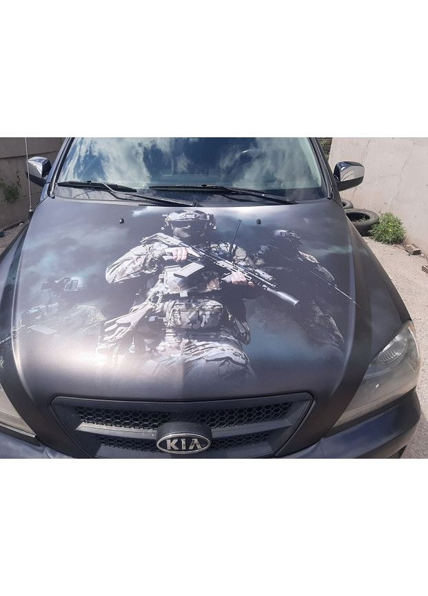 3д наклейка на капот 3D TUNING STUDIO ЗСУ воїни солдати 1500х1200х0.080мм No Brand (362499820)
