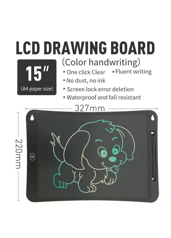 Цветной графический планшет для рисования Writing Tablet 15" Black (R050954) Psheko (379848843)