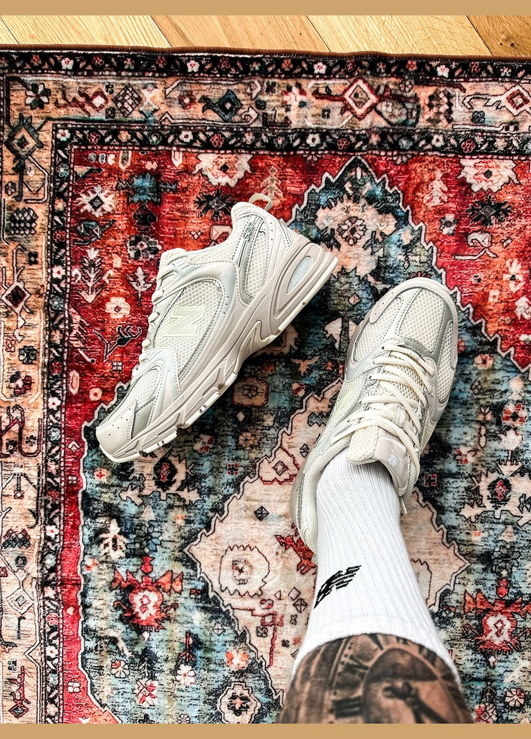 Бежеві Осінні кросівки чоловічі і жіночі new balamce 530 beige | нью беланс 530 бежеві No Brand