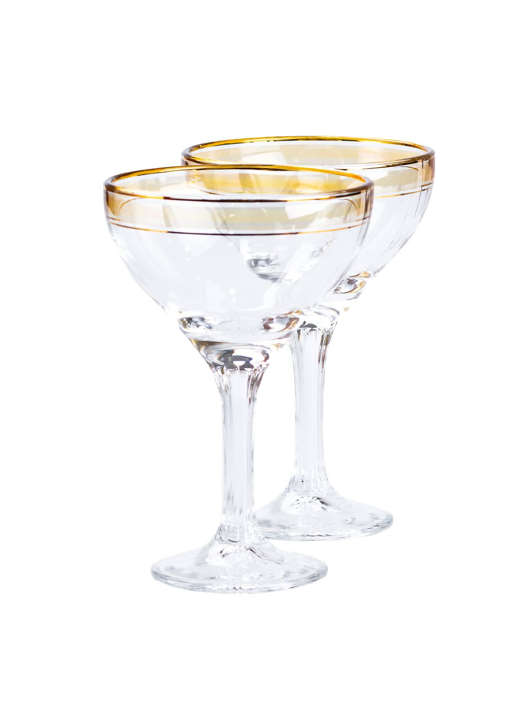 Набір келихів для коктейлів фігурних на високій ніжці 2 штуки по 290 мл, TS Kitchen (328440986)