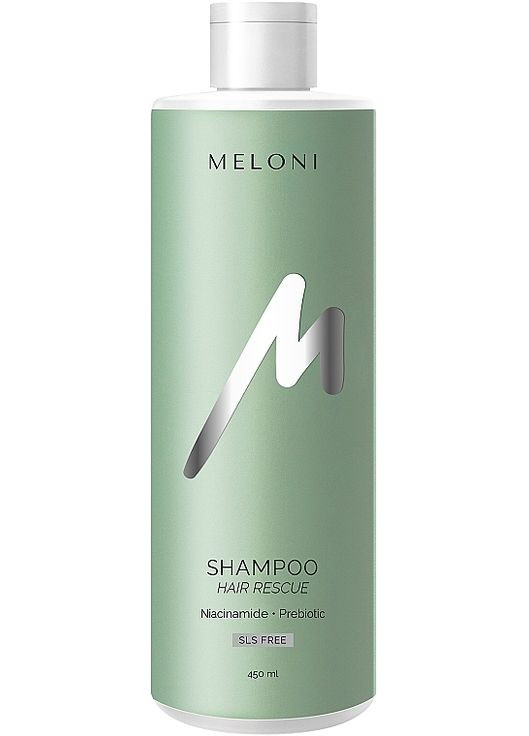 Упрочняющий безсульфатный шампунь против выпадения с ниацинамидом и пребиотиком Hair Rescue Shampoo 450ml (1245549-190974) Meloni (368623874)