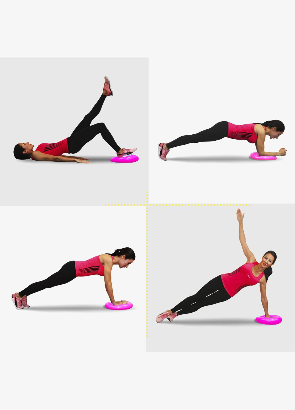 Балансувальна подушка-диск 33 см (сенсомоторна) масажна XR-0055 Pink Cornix (324019135)