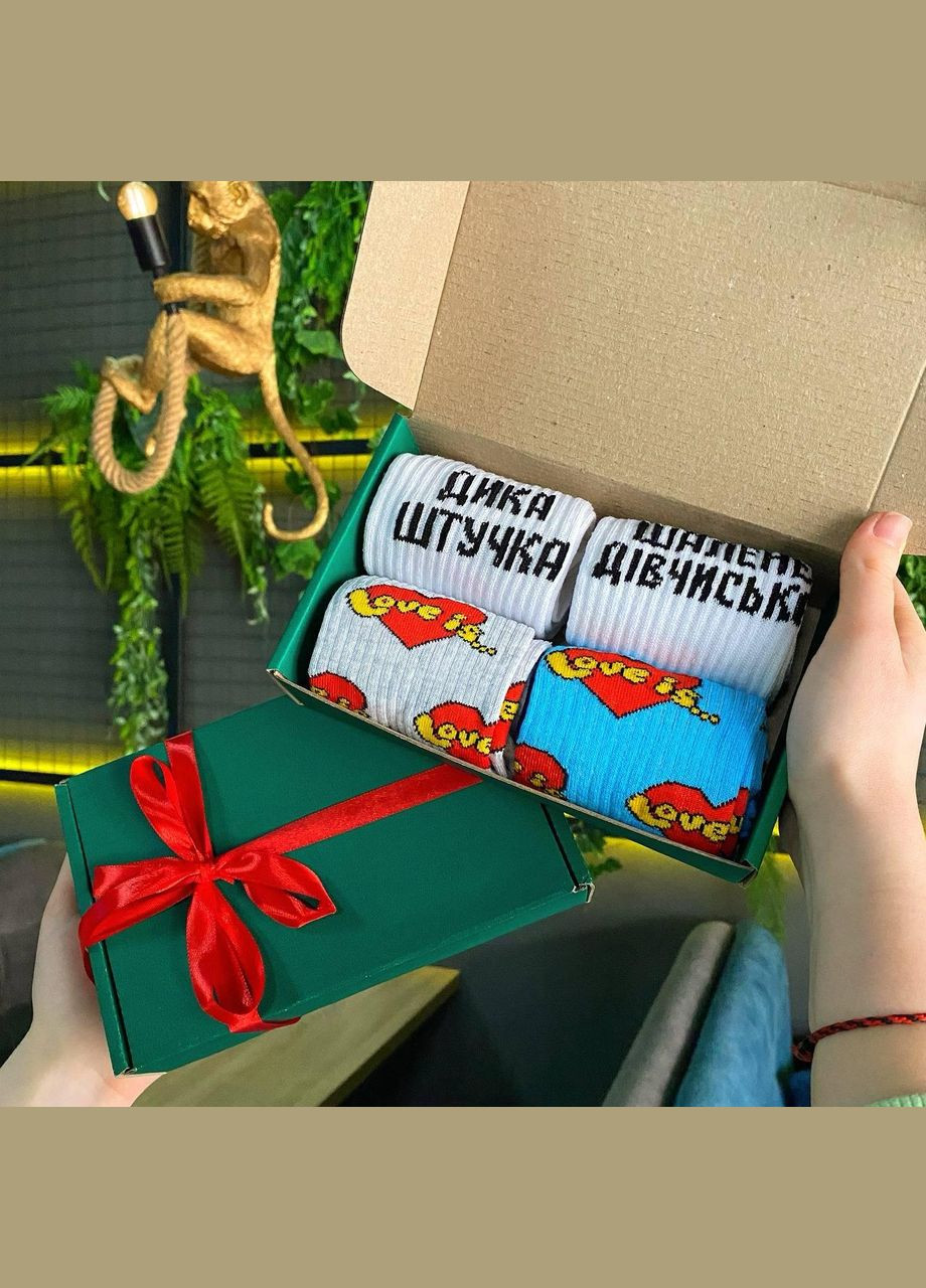 Комбіновані бокс жіночих подарункових шкарпеток 36-41 на 4 пари Vakko (308201784)