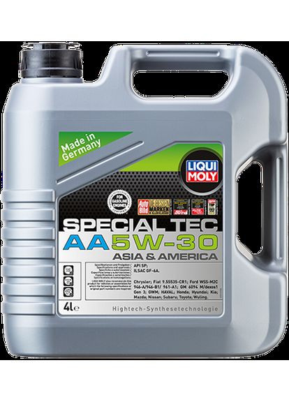 Моторна олива 7616 SPECIAL TEC AA 5W-30 — високоякісне синтетичне мастило для оптимального захисту двигуна Liqui Moly (360876395)
