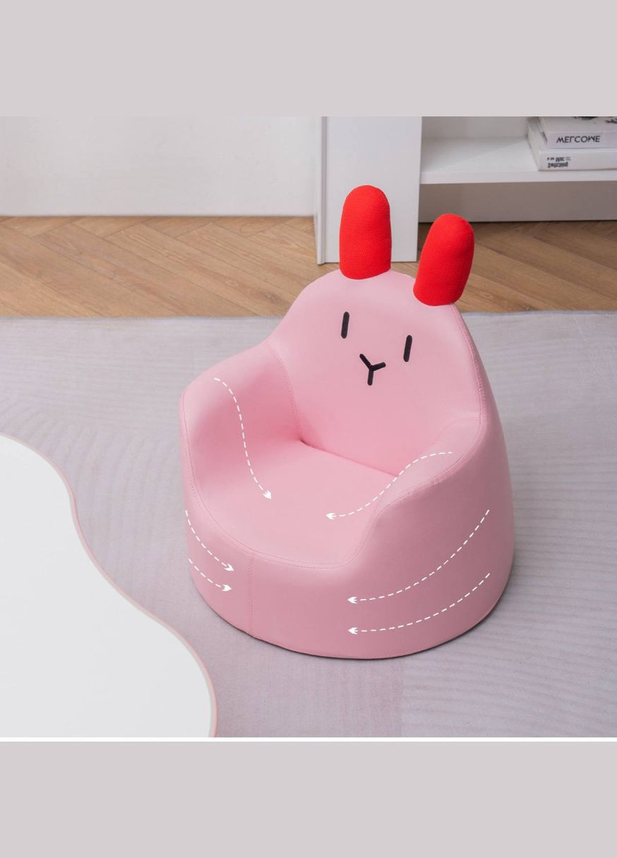 Детское кресло-пуфик M 5721 Rabbit Розовый зайчик Bambi (327216702)
