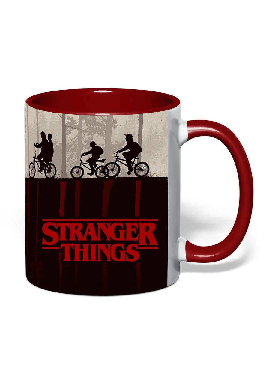 Чашка з друком "Дивні дива / Stranger Things" №12 330 мл (колір бордовий) (40834) No Brand (392277105)