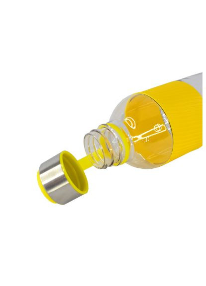Пляшка для води (20222LA-05) Line Art Limpid 850 мл жовтий (369881842)