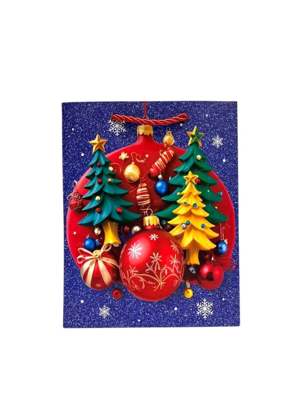 Подарочный Новогодний пакет, размер 23х18х10 см, 1 шт, арт 019700 No Brand (369971131)