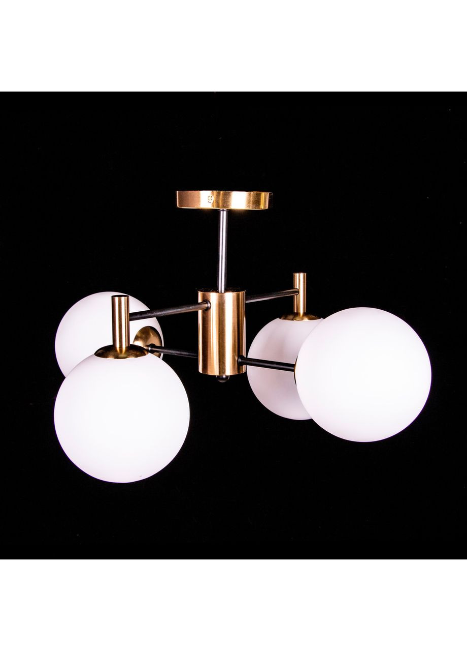 Стельова люстра на 4 лампочки 2949/4/Copper/amber ball 2949/4/Copper/white ball No Brand (352229909)