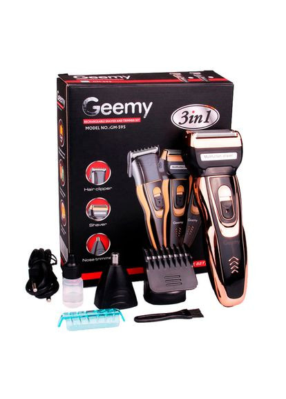 Бритва, триммер, машинка для стрижки волос головы, усов и бороды Gemei GM-595 тример электробритва Geemy (301088700)