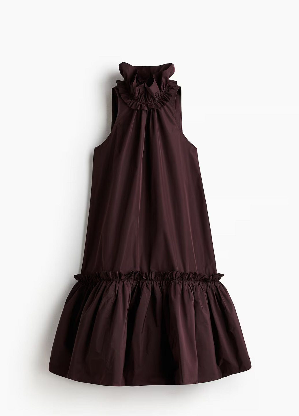 Бордова коктейльна сукня H&M однотонна