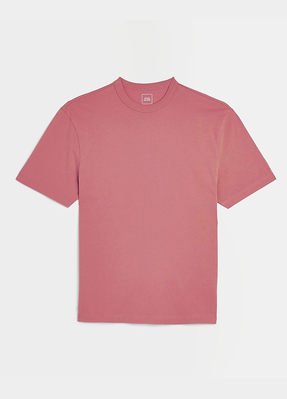 Розовая футболка basic,розовый, River Island