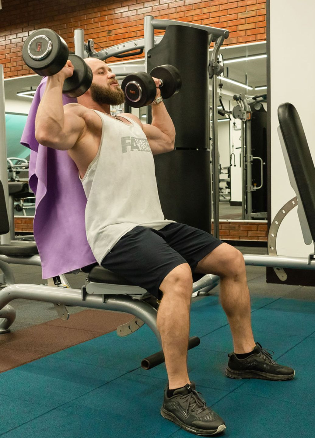 Дорожній спортивний рушник 50х90 з мікрофібри з чохлом Світло-бузковий Love You однотонний бузковий