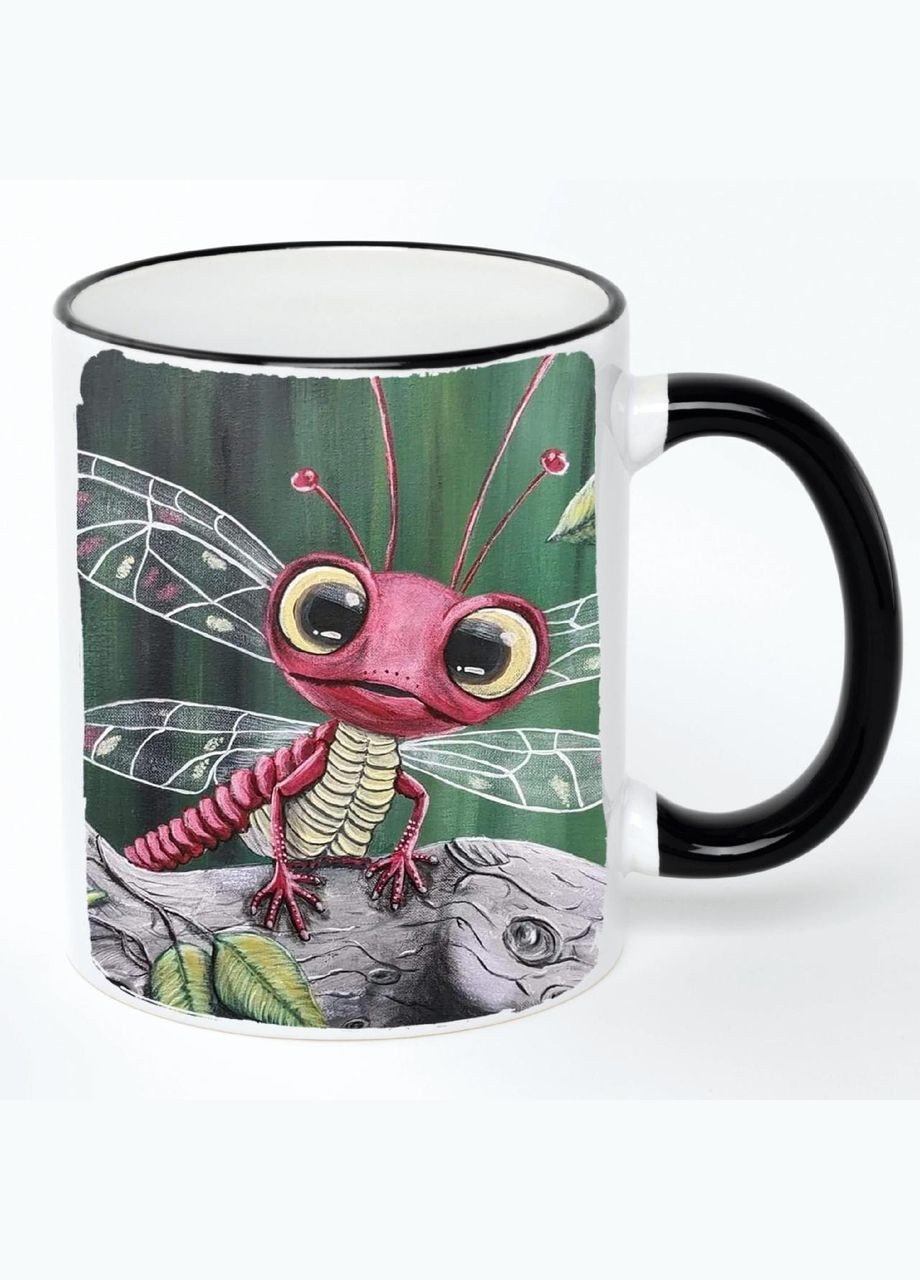 Чашка з дитячим малюнком (кухоль, кружка) #0088 Біла з чорною ручкою 330 мл No Brand (322715002)