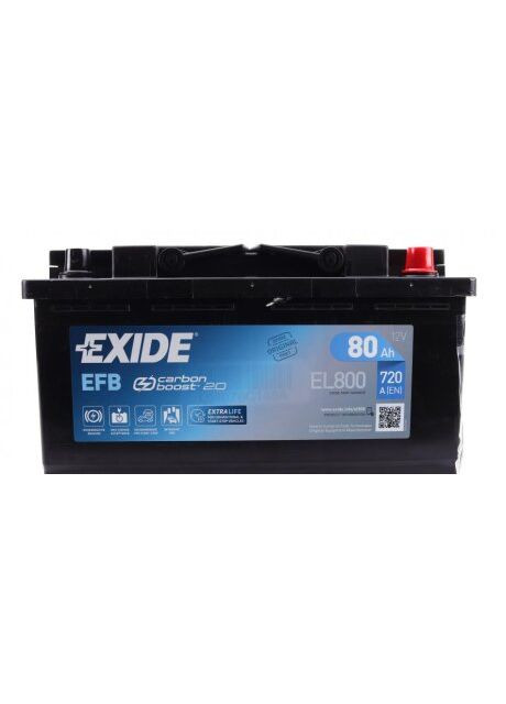 Аккумулятор 80Ah-12v EFB (315х175х190),R,EN800 EL800 Exide (368192823)