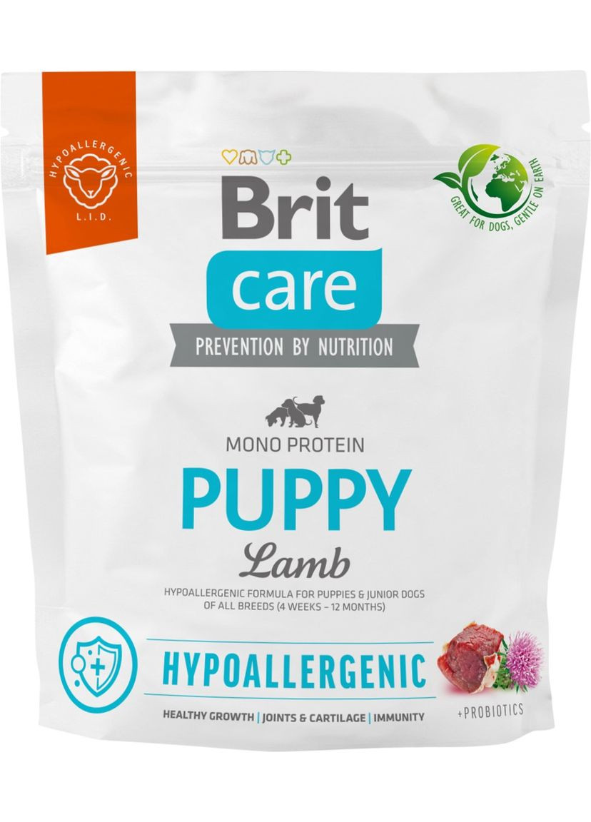 Корм для щенят Dog Hypoallergenic Puppy гіпоалергенний з ягнятком 1 кг (8595602558971) Brit Care (315867904)