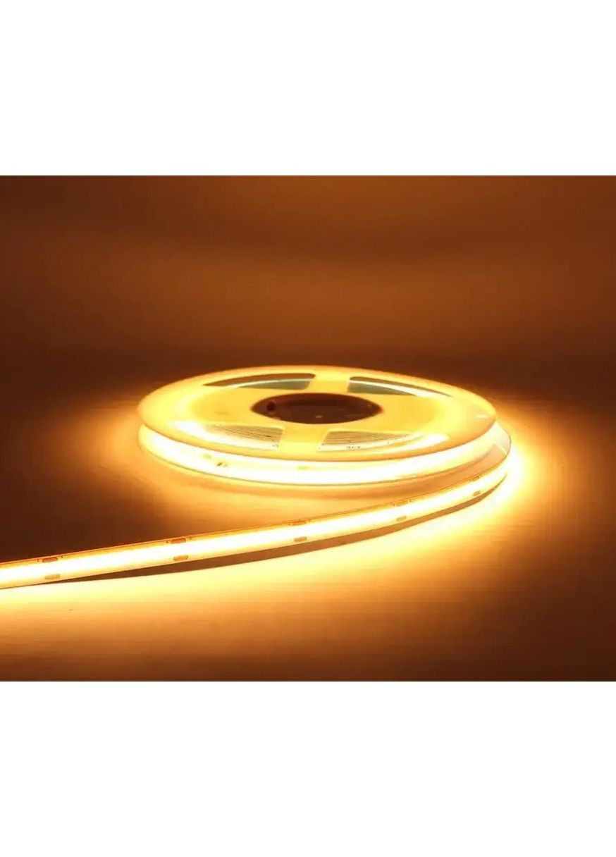 Світлодіодна стрічка COB 8мм 9Вт/м 320 LED/м IP20 MTK-320-Y-СОВ-9W-24 жовтий (5м) MOTOKO (370256220)