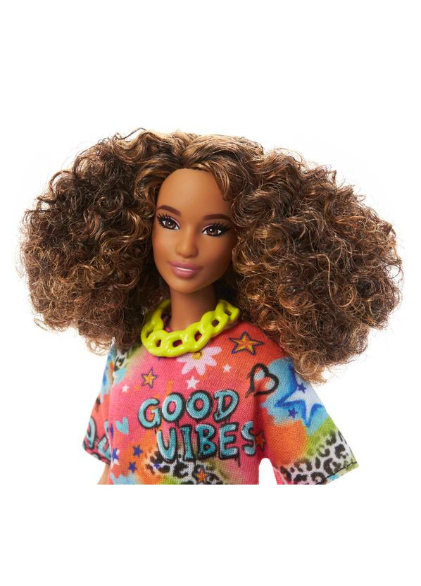Лялька "Модниця" в яскравій сукніфутболці (HPF77) Barbie (290841650)