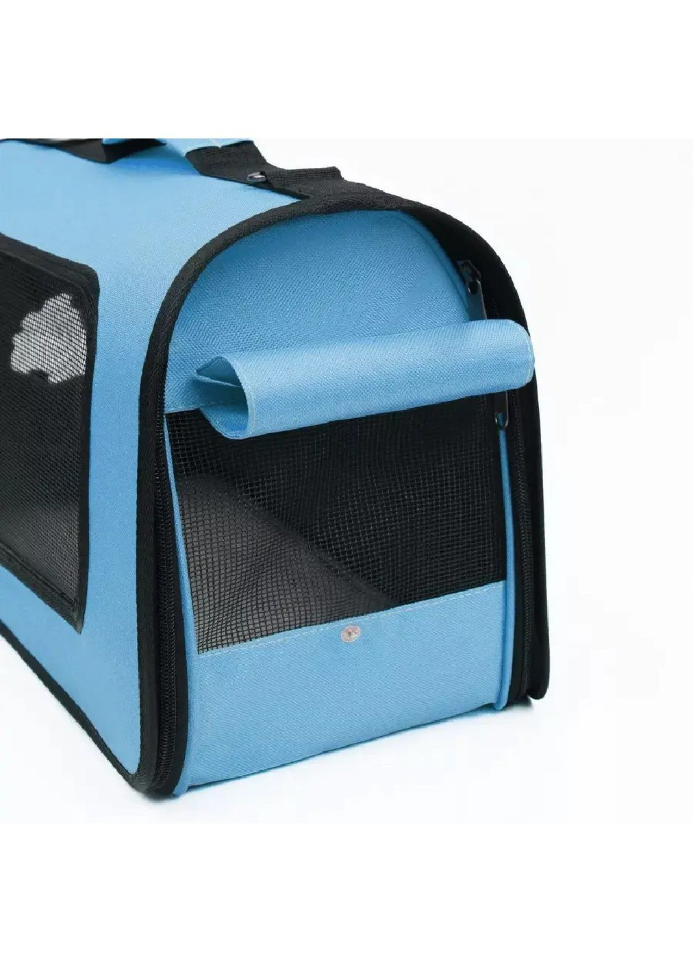 Сумка переноска для тварин кішок собак з вентиляцією кишенями ручкою ременем 52x22x29 см розмір L (477289-Prob) Блакитна Unbranded (296552117)
