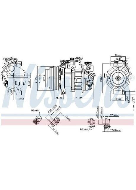 Компрессор кондиционера Nissens (347156439)