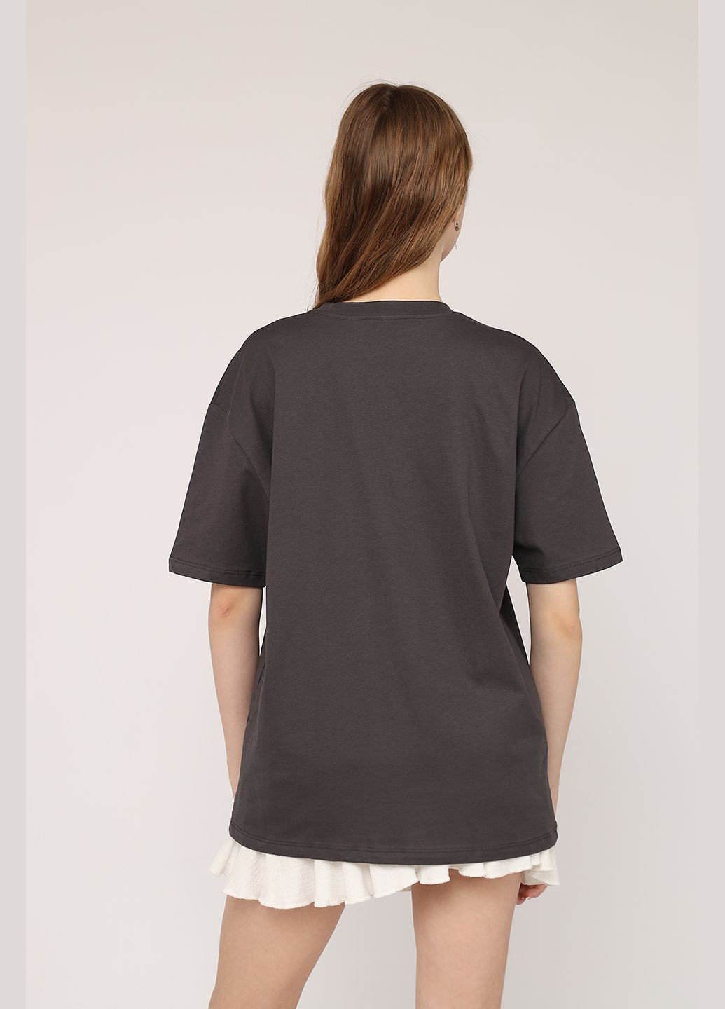 Футболка з коротким рукавом жіноча колір сірий ЦБ-00270557 Yuki - (327610203)