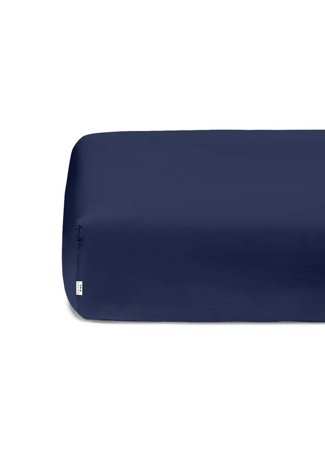 Двоспальна постіль з простирадлом на гумці Star America Dark Blue 180х220 см Cosas (307386801)