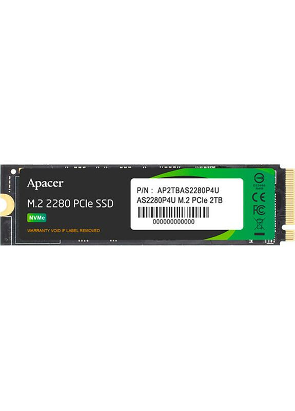 SSD накопичувач AS2280P4U M.2 NVMe 256GB (AP256GAS2280P4U-1) Apacer (324213020)