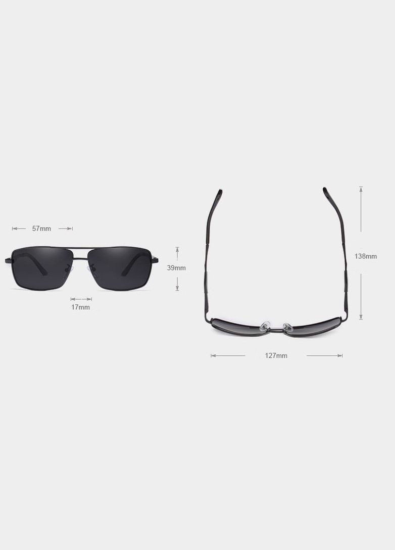 Мужские поляризационные солнцезащитные очки N7906 Silver Blue KINGSEVEN (303401447)