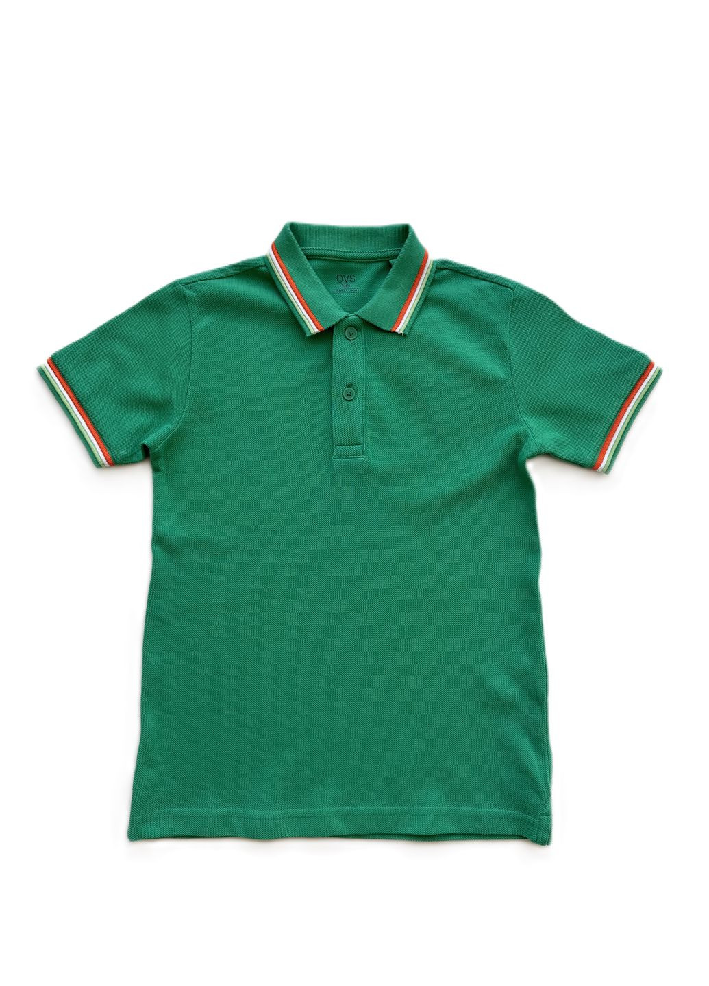Зеленая детская футболка-футболка-поло для мальчика 2000-27 зеленый (122 см) для мальчика OVS однотонная