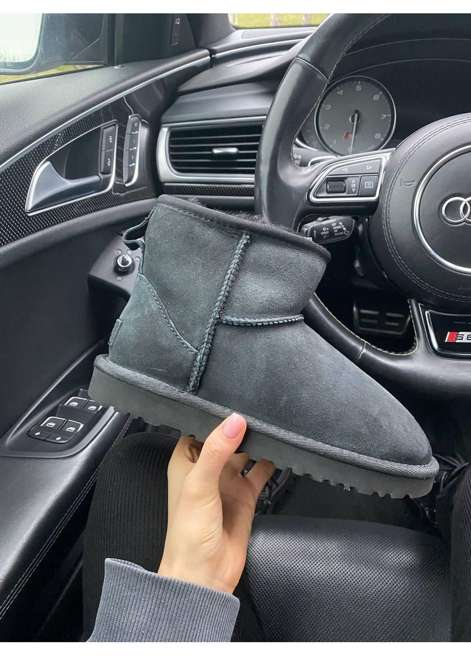 Жіночі Уггі UGG Mini Black (Замша) (366320742)