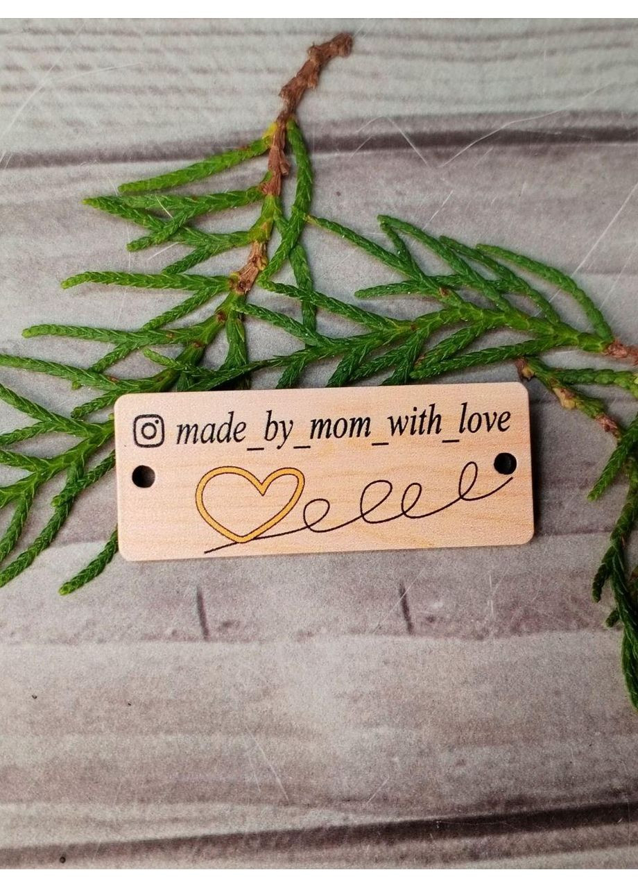 Бірка з фанери кругла с лого (Уф-Друк) МК0258 No Brand (361202875)