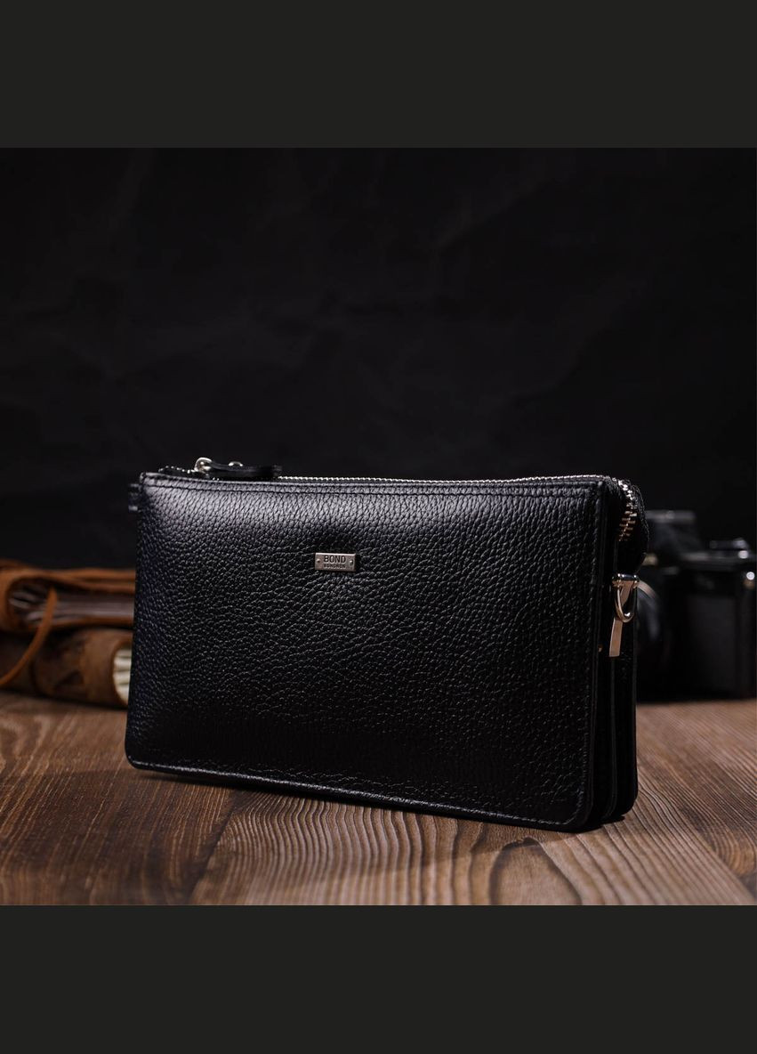 Цікавий клатч на два відділення з натуральної шкіри флотар 22047 Bond (331910002)