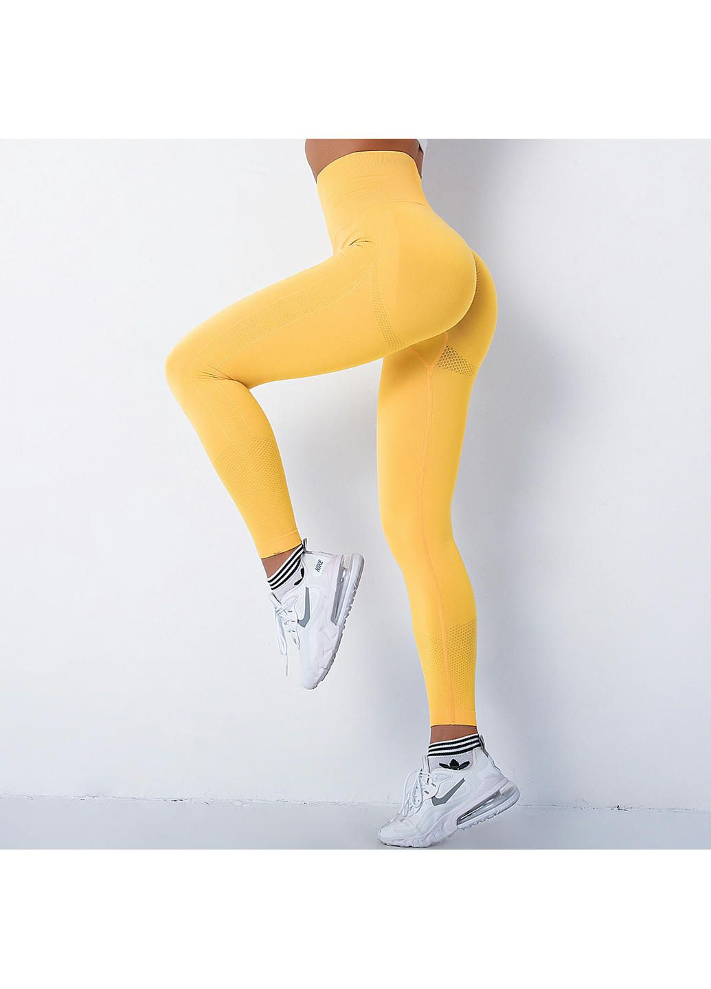 Легінси жіночі спортивні 10900 M жовті Fashion (294067353)