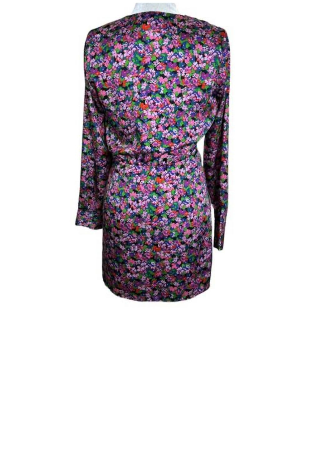 Комбинированное платье Zara с цветочным принтом