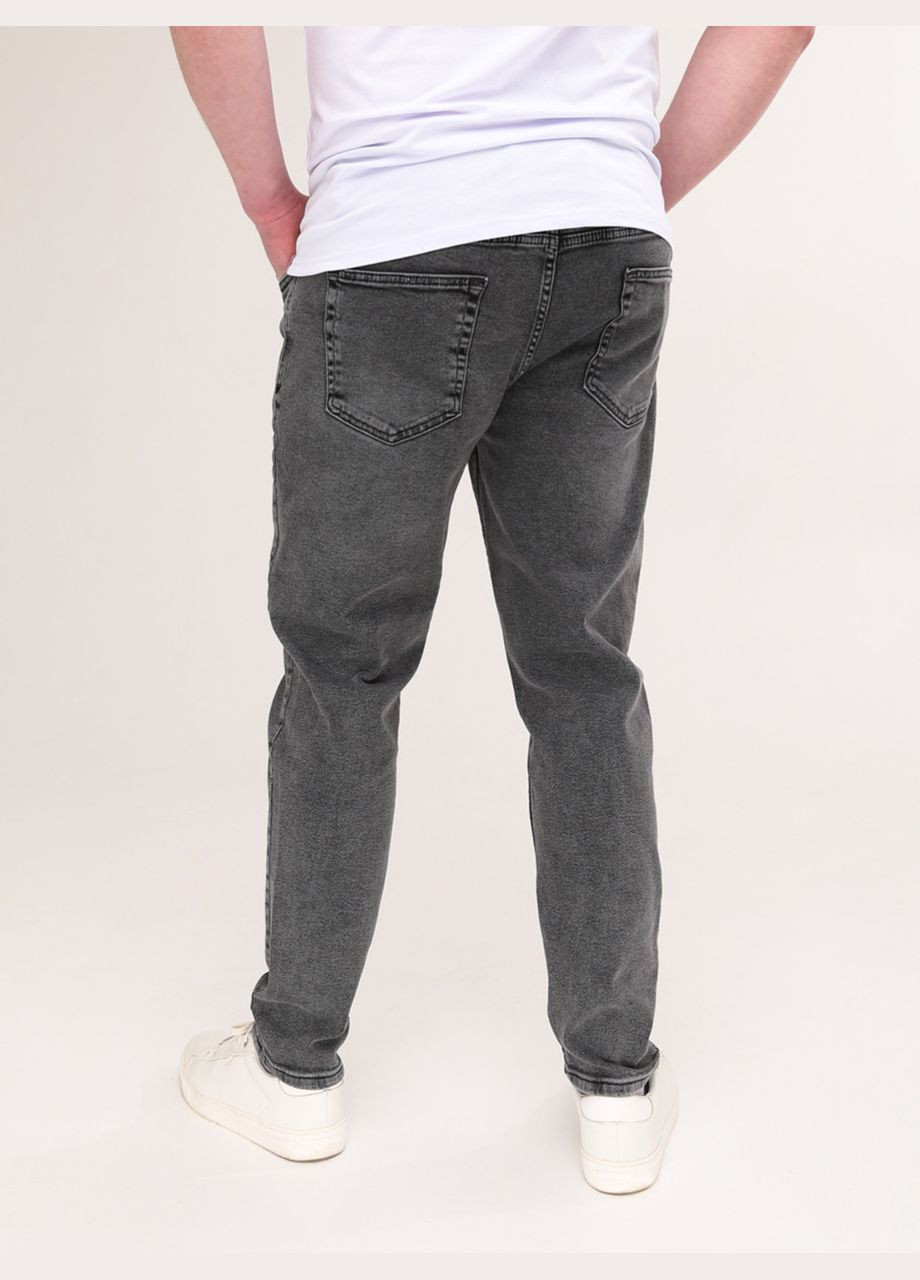 Серые демисезонные мом фит джинсы мужские серые вареные мом со стрейчем MOM JEANSclub