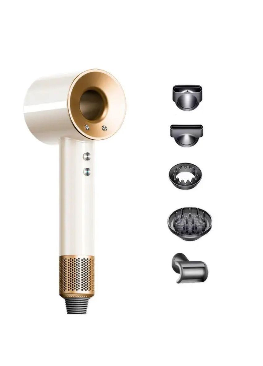 Фен стайлер для волос 5 в 1 Supersonic Premium 1600Вт 5 насадок 3 режима скорости с ионизацией Белый PH770W Energy MAX (370373173)