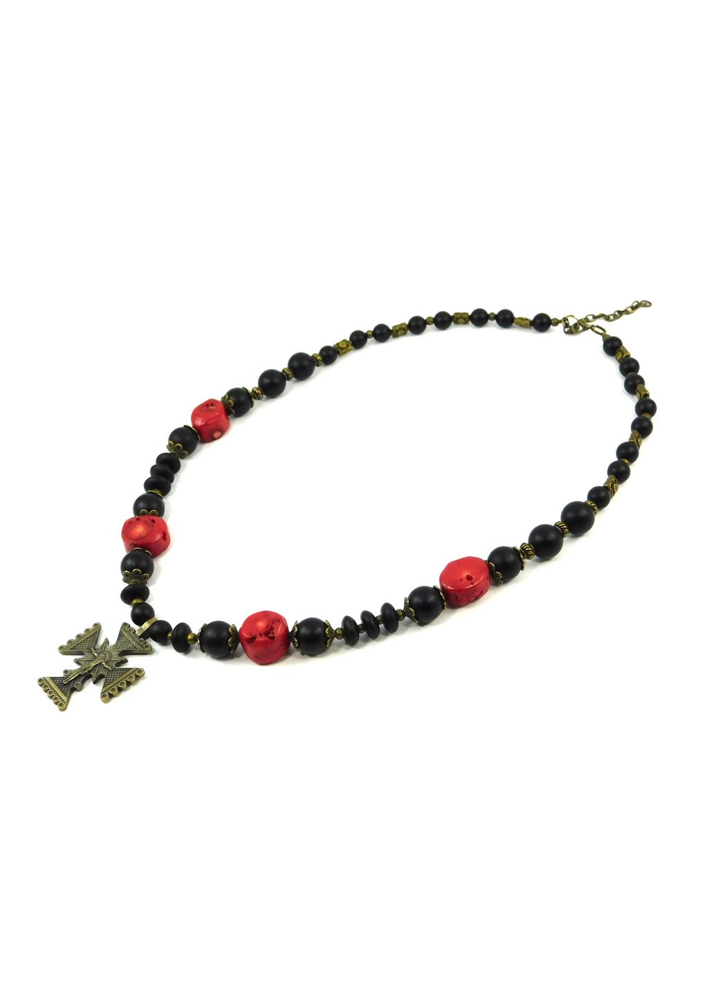 Намисто "Удача" Шунгіт, Корал Fursa fashion (331155849)