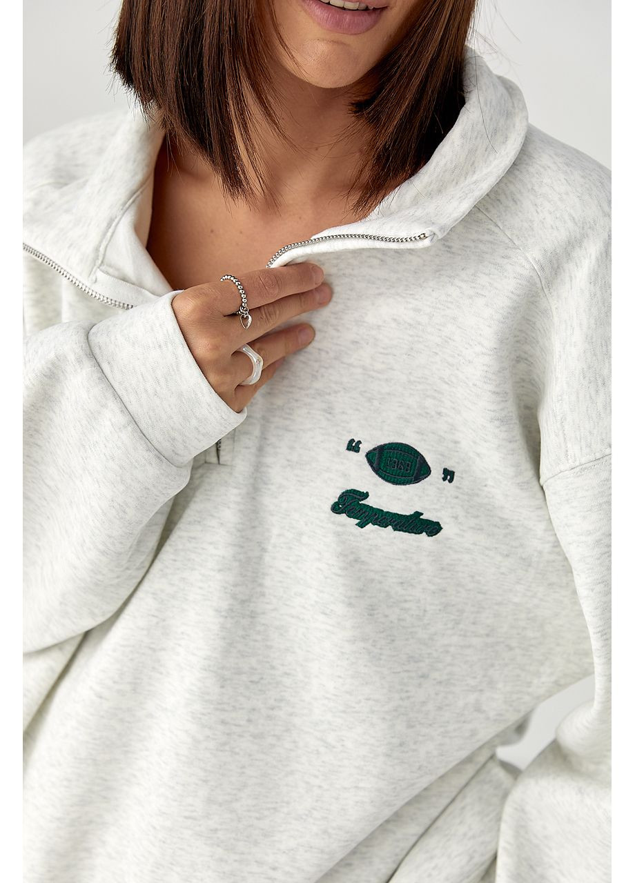 Спортивний теплий костюм з вільним світшотом та брюками Lurex (359479906)