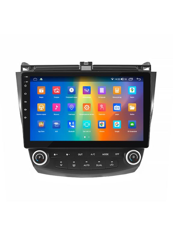 Штатна магнітола 10" для Honda Accord VII Рестайлінг 2005-2008 2/32Gb CarPlay 4G Wi-Fi GPS Prime 17 шт. Lesko (336202677)