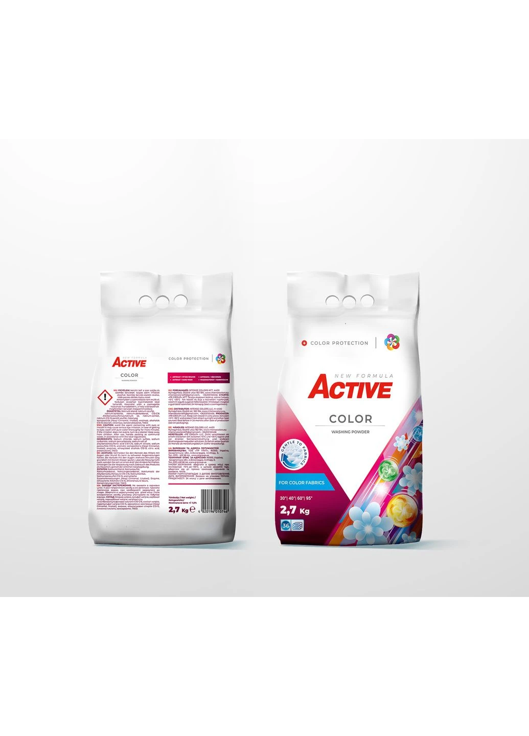 Порошок для прання кольорових речей Color 2,7 кг на 36 прань Active (338224939)