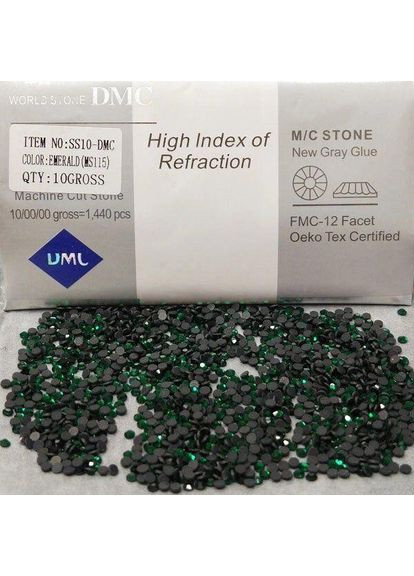 SS10 Термоклейные стразы дмс ( Китай) Col: EMERALD DMC (352751883)