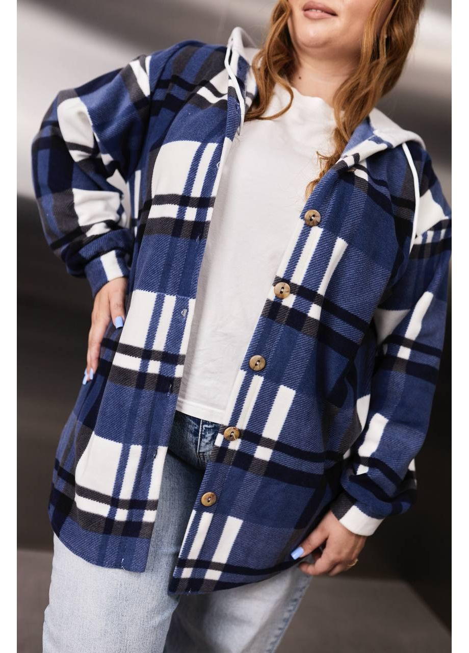 🖤Oversize сорочка з капюшоном та стильною спинкою | Розмірна сітка в описі Vione (368708838)