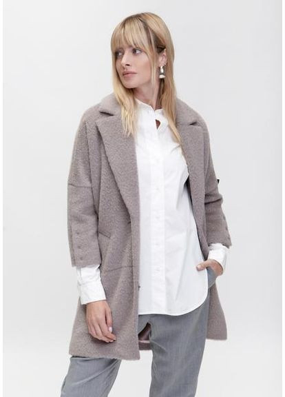 Бежеве Пальто 4022Mit-С Какао SAM Samange