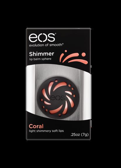 Бальзам для губ Lip Balm Sphere Shimmer Sheer Coral з шиммером кораловий (7 г) Coral EOS (278773646)