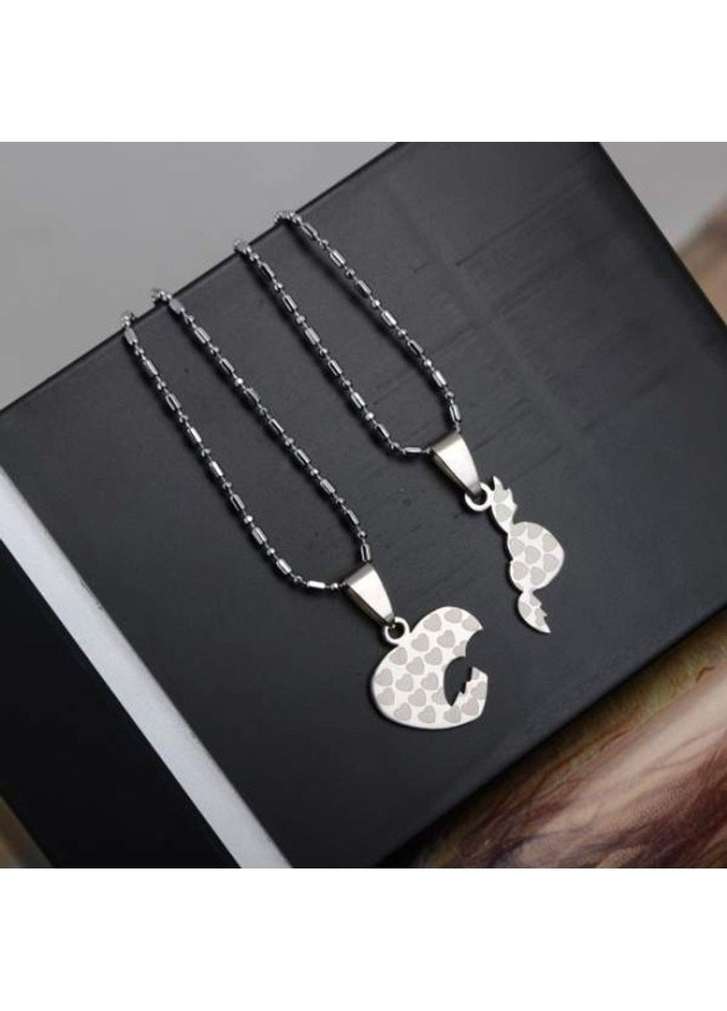 Парные кулоны для для двоих из нержавеющей медицинской стали PP-081 No Brand (299340247)