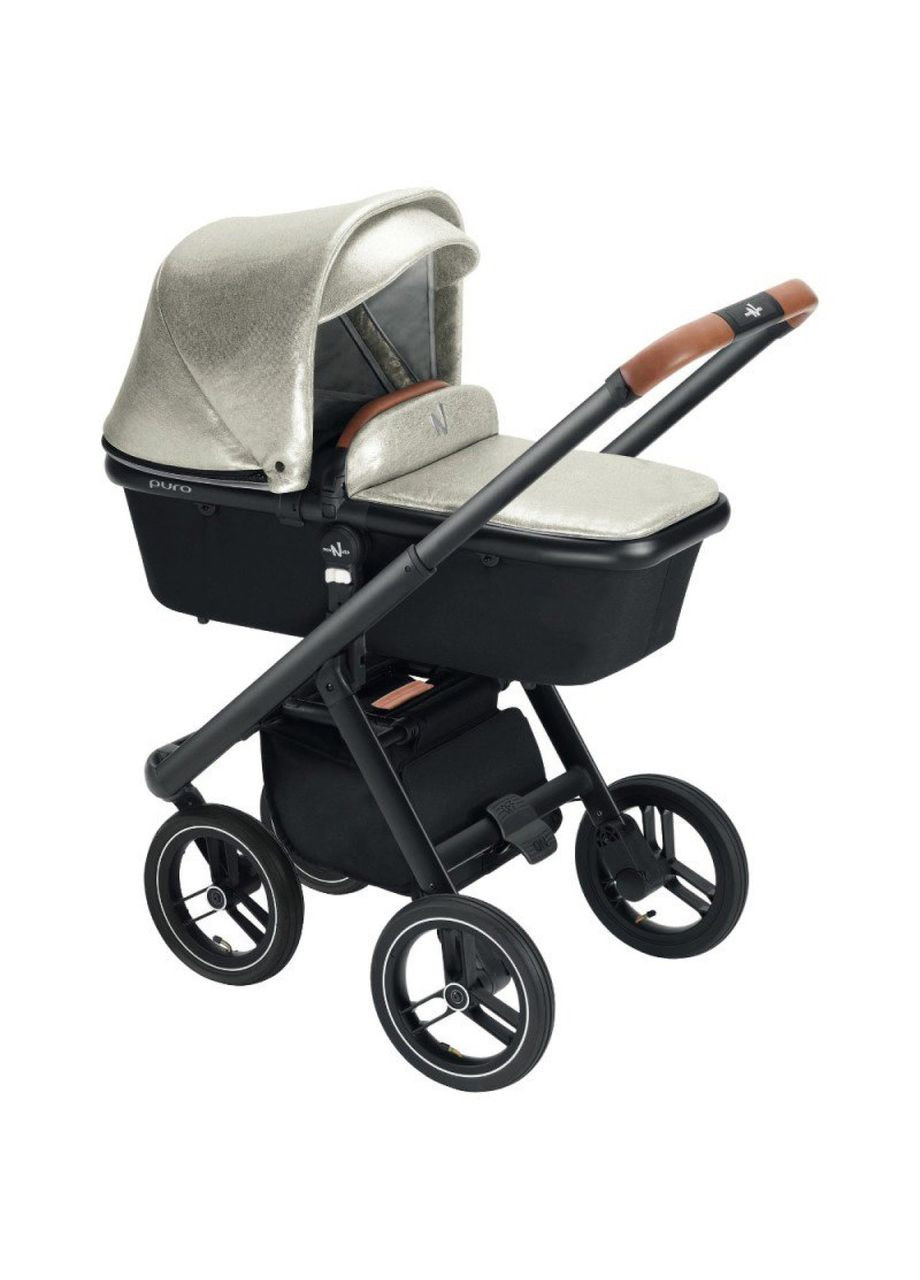 Коляска универсальная 2 в 1 PURO URBAN, цвет серебряный глитер на черном шасси (N900-76/A) Neonato (363256767)