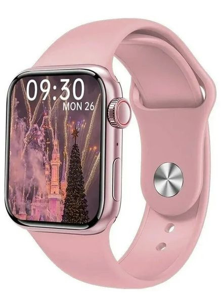 Смарт-часы 45mm украинское меню с функцией звонка Матовые розовые (1756375748) Smart Watch GS8 Мах (326811569)